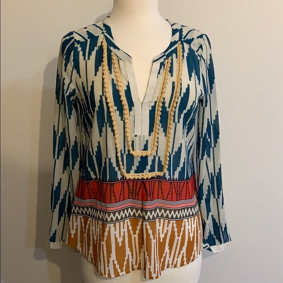 Maeve Tops - Anthropologie - Maeve brand patterned blouse Maeve Tops - Anthropologie - Maeve brand patterned blouse